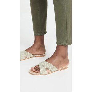 JENNI KAYNE Raffia Crossover Sandals Willow Size 35 NEW